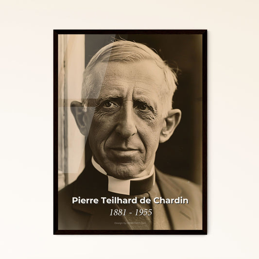 Timeless Tribute to Pierre Teilhard de Chardin: A Cinematic Monochrome Portrait of the Visionary Jesuit Philosopher