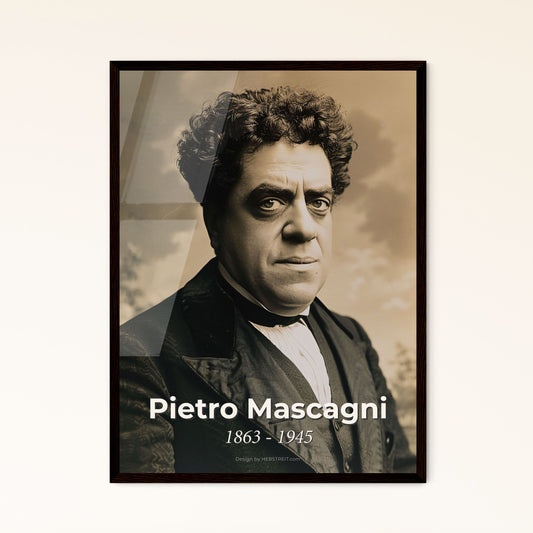 Timeless Portrait of Pietro Mascagni: Masterful Italian Composer of Cavalleria Rusticana – High-Quality Print for Art Lovers