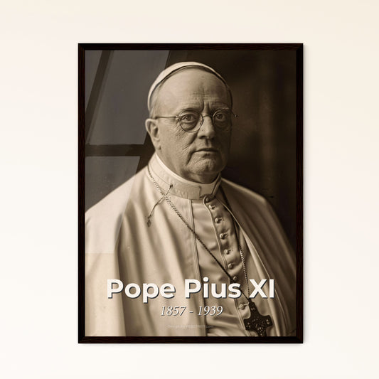 Timeless Portrait of Pope Pius XI: A Symbol of Faith and Leadership, Perfect for Home Decor or Meaningful Gift in Stunning Detail