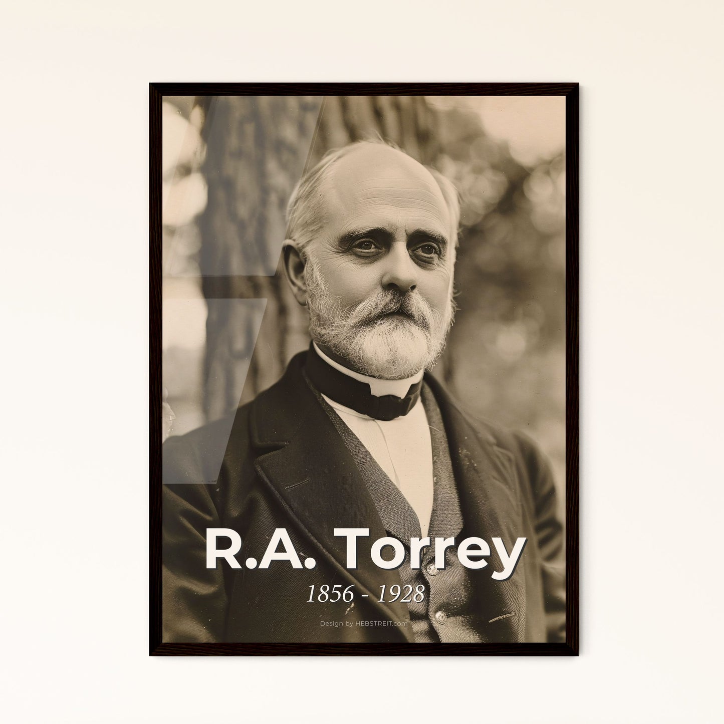 Timeless Portrait of R.A. Torrey, Pioneering Evangelist & Moody Bible Institute Leader - Monochromatic Art for Inspiring Spaces