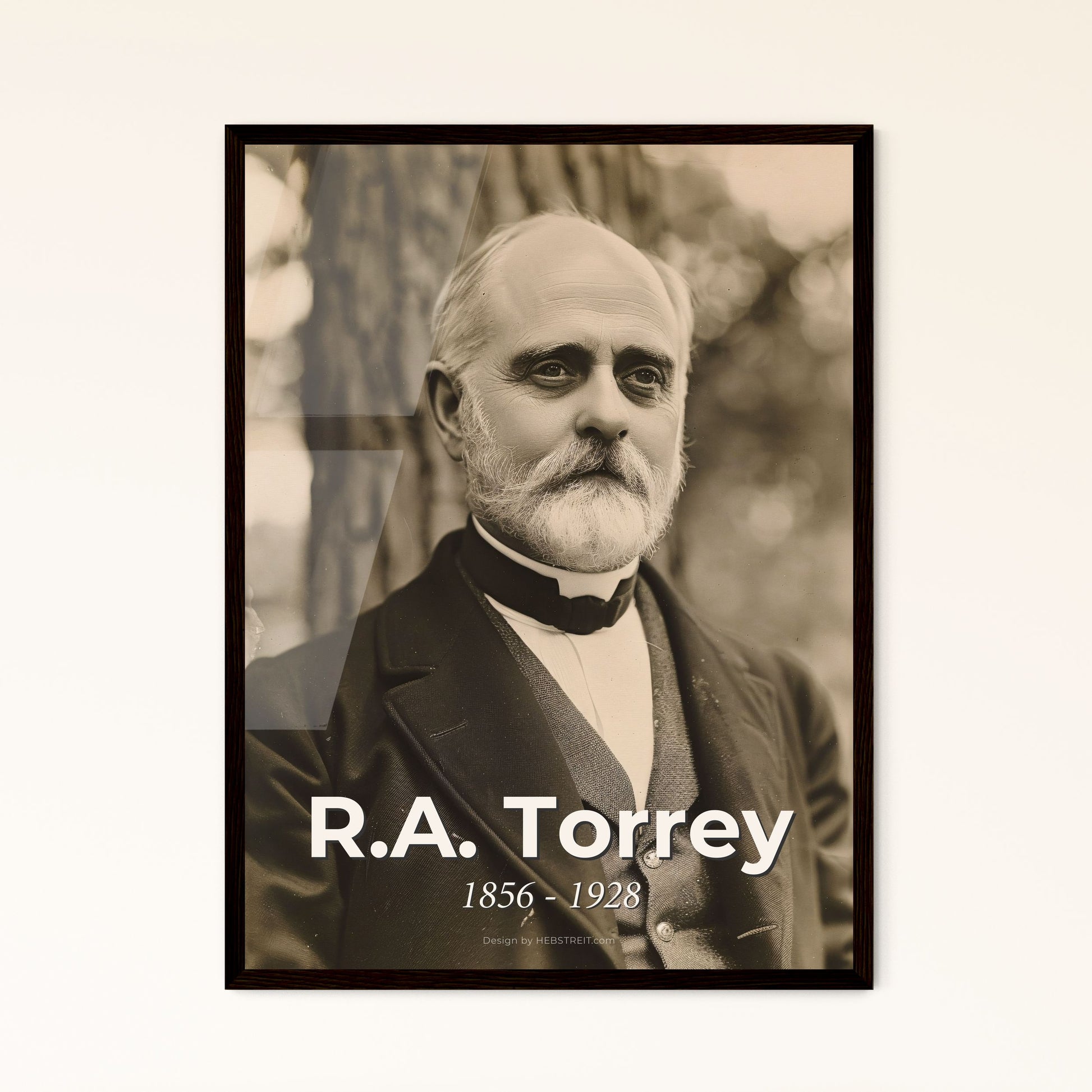 Timeless Portrait of R.A. Torrey, Pioneering Evangelist & Moody Bible Institute Leader - Monochromatic Art for Inspiring Spaces