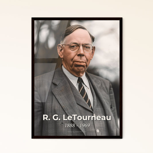 R.G. LeTourneau: Visionary Industrialist & Evangelist - Iconic Portrait in Timeless Elegance for Distinctive Home Decor