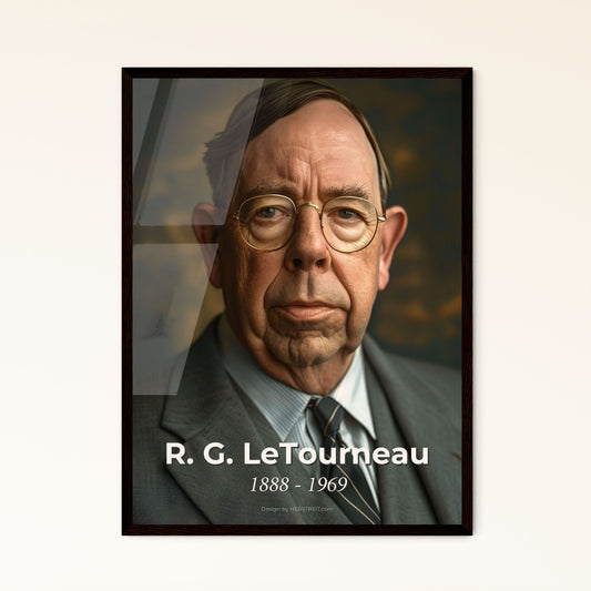 R.G. LeTourneau: Visionary Industrialist & Evangelist - A Stunning Monochrome Portrait for Home Décor & Inspirational Gifting