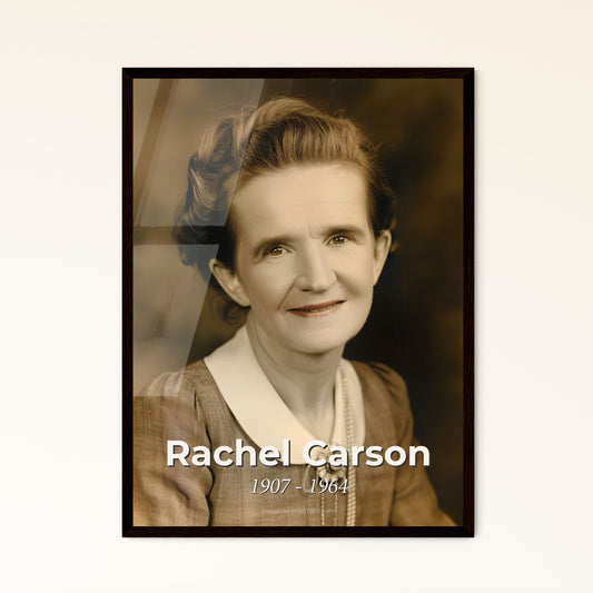 Rachel Carson: Icon of Conservation - Timeless Cinematic Print Celebrating the Legacy of an Environmental Pioneer in Elegant Monochrome