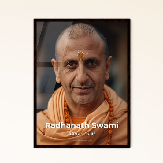 Radhanath Swami: Inspirational Portrait of an American Spiritual Leader – Premium Art Print for Home Decor & Thoughtful Gifting