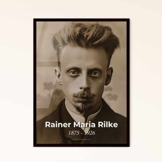 Timeless Elegance: Rainer Maria Rilke - Iconic Lyric Poet Portrait in Cinematic Style, Perfect for Home Decor & Gifting