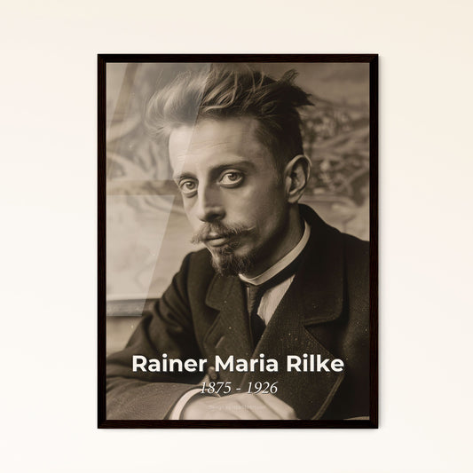 Timeless Elegance: Rainer Maria Rilke Portrait - Cinematic Print for Home Decor in Framed or Aluminum Finish, Evoking Authenticity