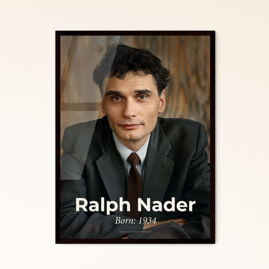 Timeless Tribute: Ralph Nader - Visionary Activist in Monochrome Elegance, Perfect for Home Décor & Thoughtful Gifting