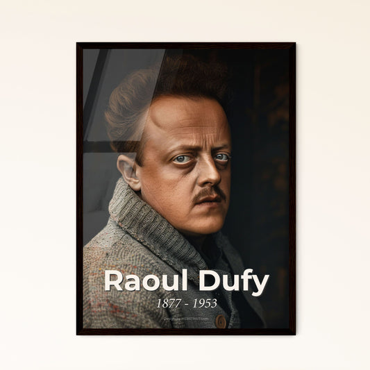 Vibrant Portrait of Raoul Dufy: A Stunning Tribute to Fauvist Art in Ultrarealistic Detail for Timeless Home Décor