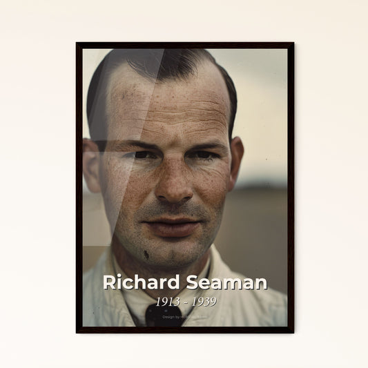 Timeless Tribute: Richard Seaman - Iconic British Racing Driver in a Monochromatic Masterpiece for Elegant Home Decor