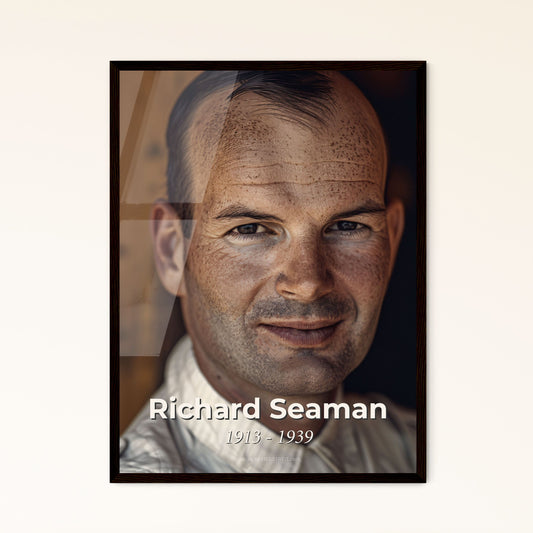 Richard Seaman: Vintage Monochrome Portrait of a Racing Legend – Timeless Home Decor Print, Framed Option & Metal Finish Available