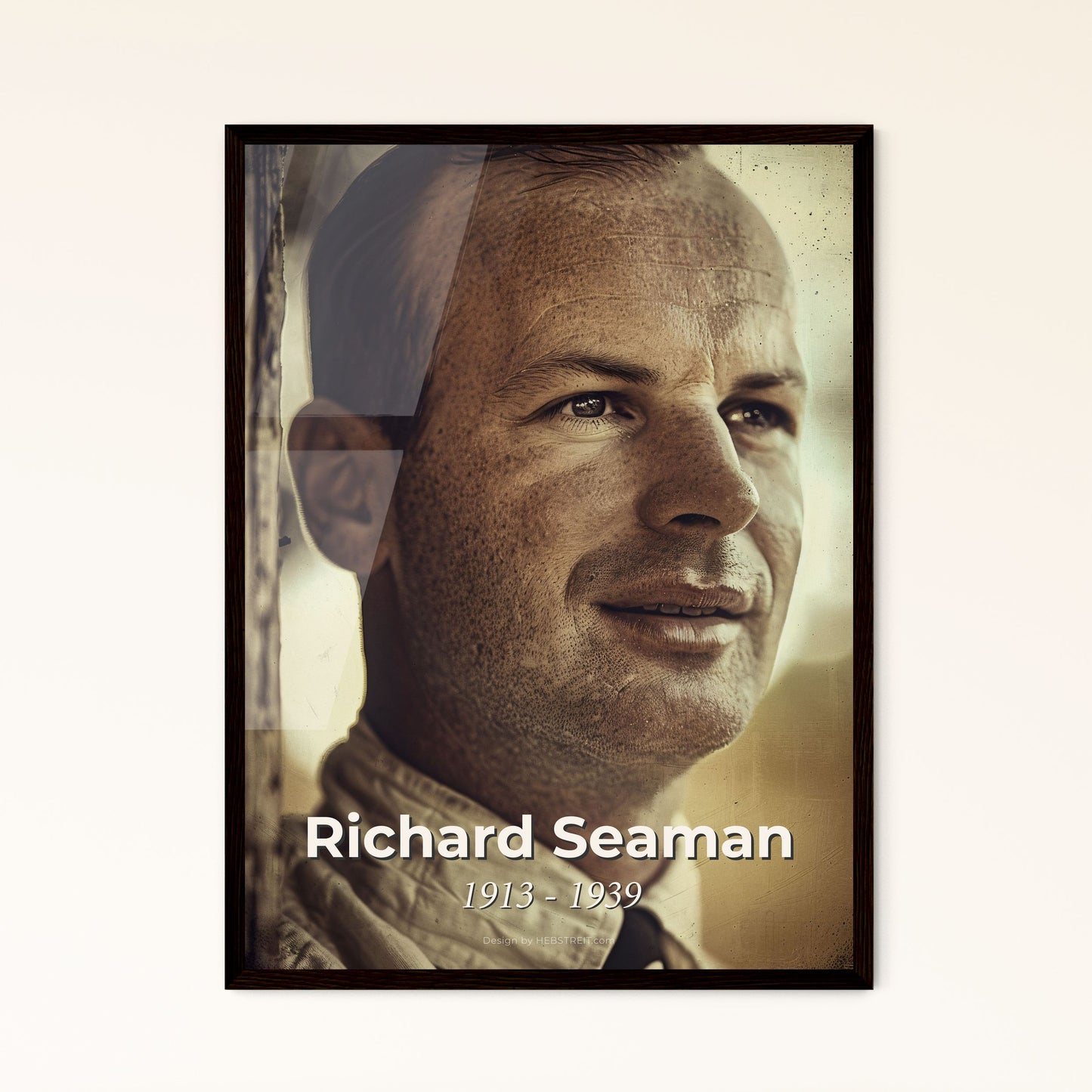 Timeless Tribute: Richard Seaman, Iconic British Racing Driver, Captured in a Stunning Monochromatic Portrait for Home Décor