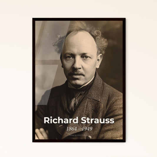 Timeless Elegance: Ultra-Realistic Portrait of Richard Strauss, Celebrated Composer, Crafted for Modern Home Décor