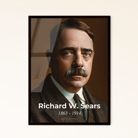 Timeless Legacy: Richard W. Sears - Pioneer of American Retail, Captured in Ultra-Realistic Artistry for Your Home Décor