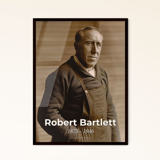 Timeless Explorer: Robert Bartlett (1875-1946) - Arctic Pioneer Portrait in High-Contrast Cinematic Style for Elegant Home Decor