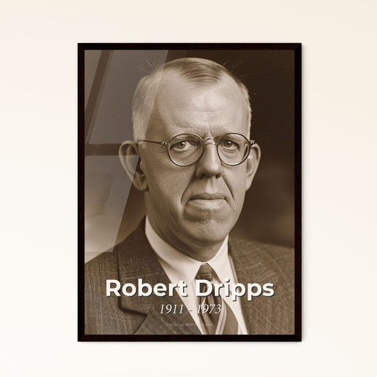 Tribute to Robert Dripps: Pioneering Anesthesiologist Portrait - Timeless Art for Home Decor, Framed Elegance & High-Resolution Print