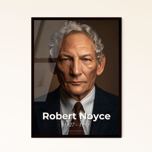 Robert Noyce: Visionary Physicist & Intel Co-Founder - Stunning Cinematic Portrait in Monochrome - Perfect for Home Decor