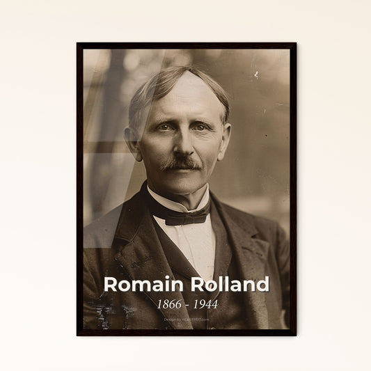 Romain Rolland 1866-1944: Iconic Portrait of Nobel Prize-Winning Writer in Elegant Monochrome - Perfect for Timeless Home Decor