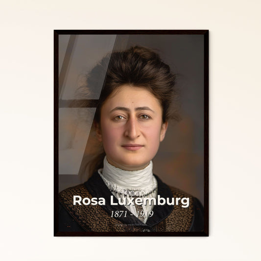 Rosa Luxemburg: Iconic Polish-German Revolutionary - Timeless Photographic Portrait in Monochromatic Elegance for Home Decor