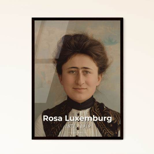 Rosa Luxemburg: Icon of Revolution - Stunning Ultrarealistic Portrait Print for Timeless Home Decor and Unique Gifting
