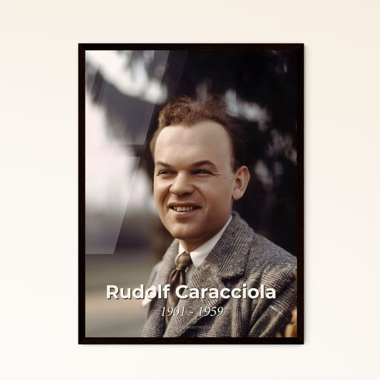 Rudolf Caracciola: The Rain Master - Iconic Portrait Print of a Legendary Pre-War Racing Driver in Ultra-Realistic Monochrome