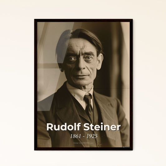Timeless Portrait of Rudolf Steiner: A Cinematic Tribute to the Visionary Philosopher in High-Quality Monochrome Art