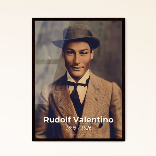 Rudolf Valentino: Iconic Latin Lover - Timeless Monochrome Portrait - High Contrast Art Print for Elegant Home Decor