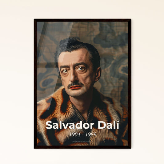 Captivating Portrait of Salvador Dalí - Surrealist Icon - Stunning Colorless Art Print for Home Decor & Unique Gifts