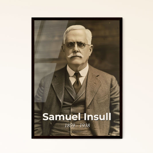 Timeless Portrait of Samuel Insull: Iconic American Utilities Magnate - Elegant Fine Art Print for Home Decor & Gift