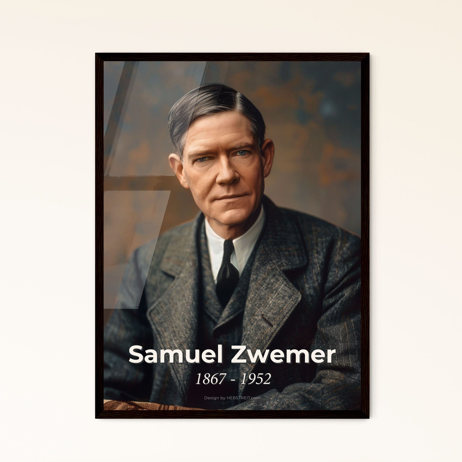 Exquisite Portrait of Samuel Zwemer, American Apostle to Islam - Antique Elegance for Home Decor & Thoughtful Gifting