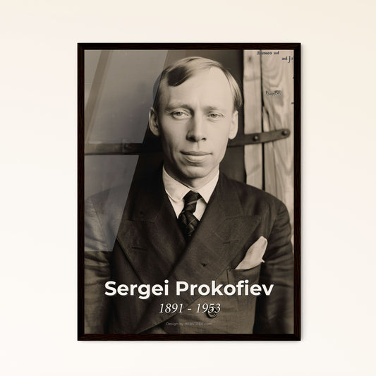 Timeless Portrait of Sergei Prokofiev: Celebrated Russian Composer of 'Romeo and Juliet' & 'Peter and the Wolf' – Artful Décor