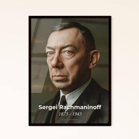 Timeless Elegance: Sergei Rachmaninoff Portrait – Iconic Russian Composer in Stunning High-Quality Art Prints for Home Decor