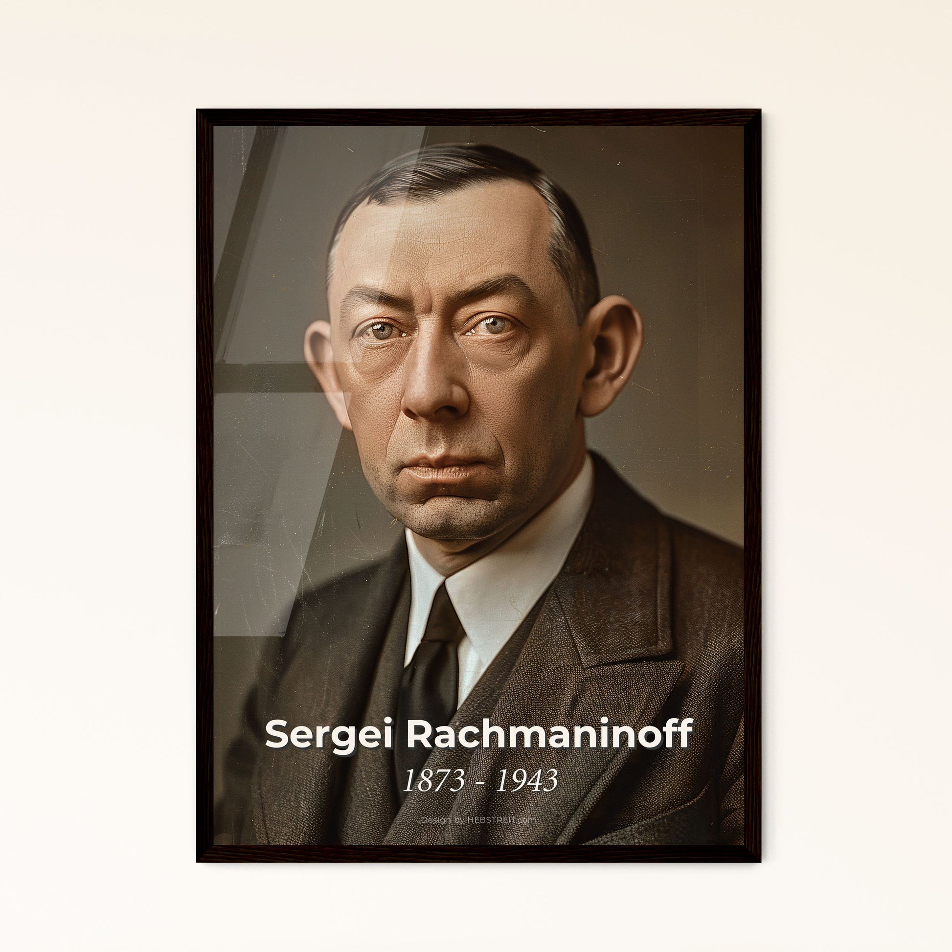Sergei Rachmaninoff: Timeless Portrait of the Iconic Russian Maestro - Exquisite Art Print for Home Decor & Gift Giving