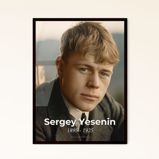 Sergey Yesenin: Captivating Portrait of the Iconic Russian Poet, Celebrating Passion and Tragedy in a Timeless Art Print