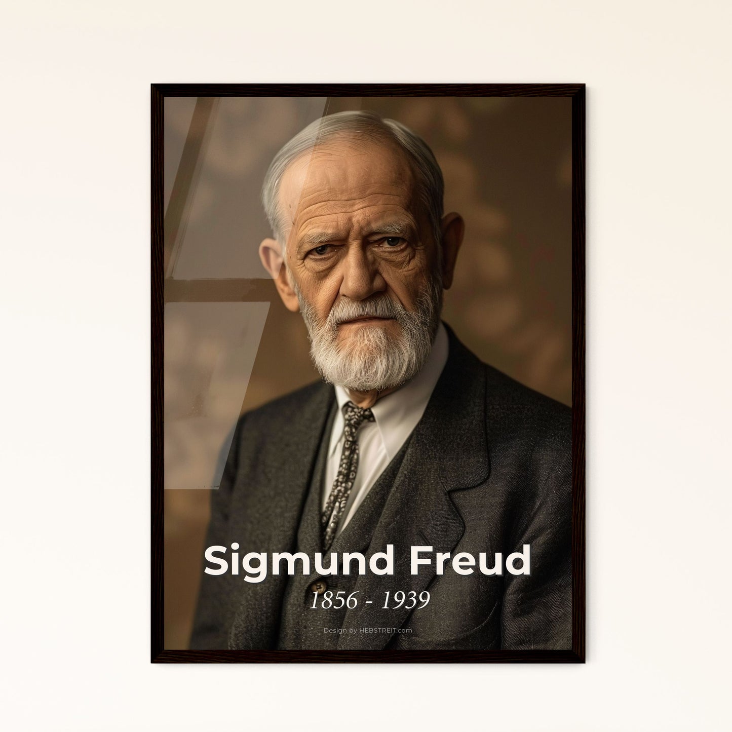 Timeless Portrait of Sigmund Freud: Iconic Neurologist & Psychoanalysis Founder - Modern Art Print for Your Elegant Home Décor