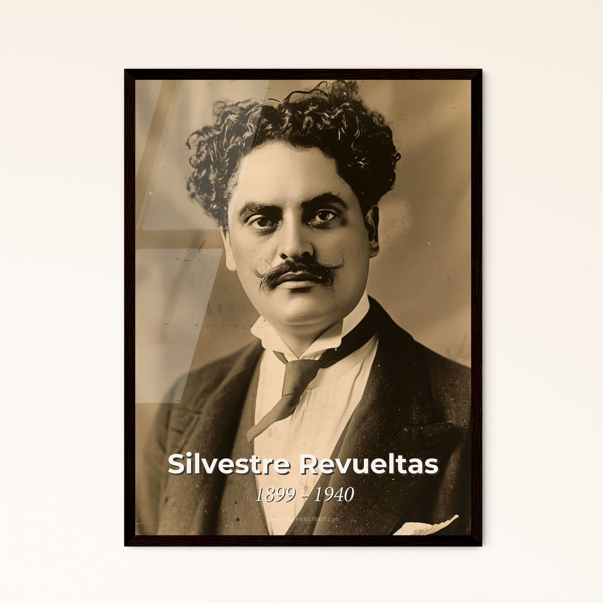 Silvestre Revueltas: Timeless Portrait of a Mexican Composer - Monochromatic Elegance for Home Decor and Gifting