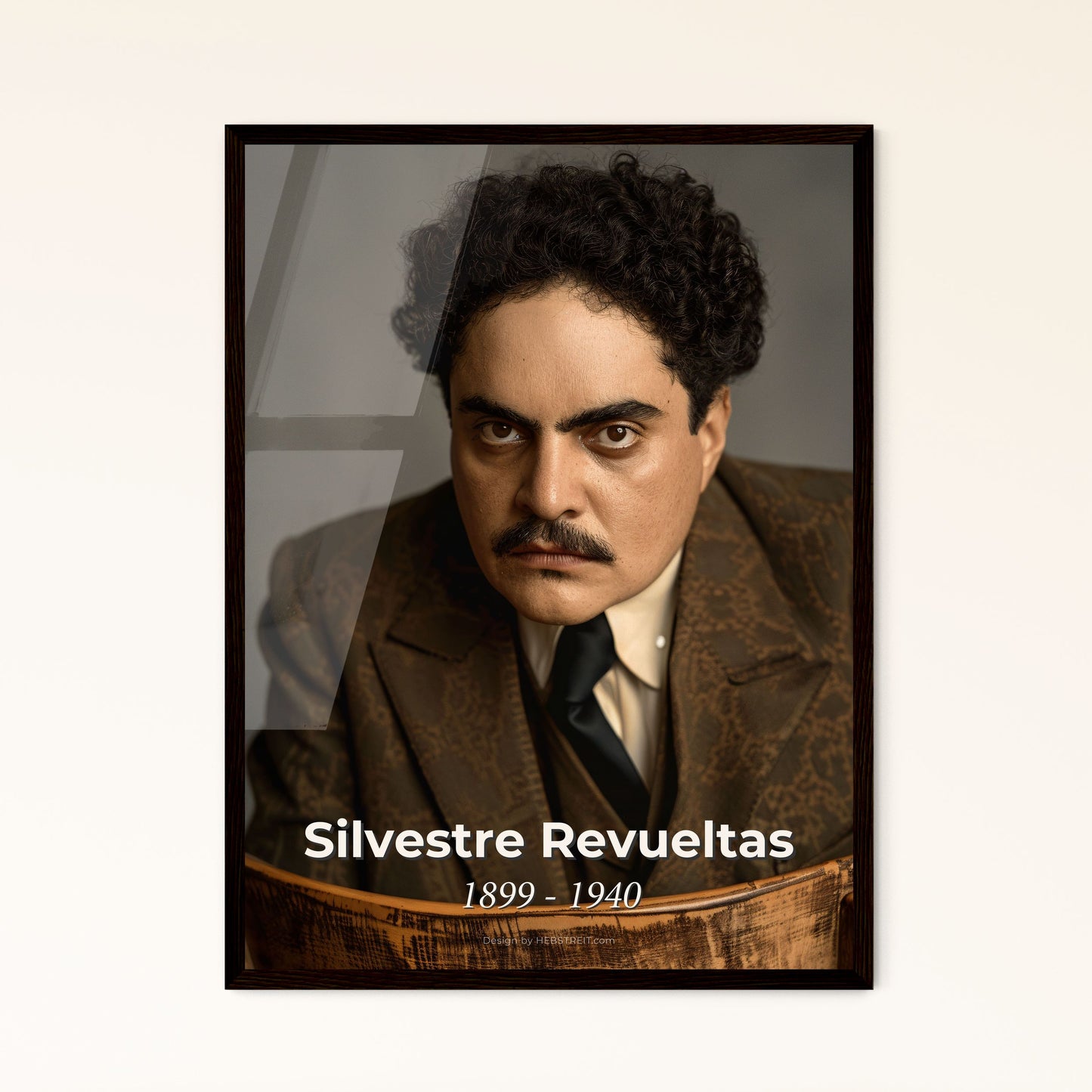Silvestre Revueltas Portrait: Timeless Elegance in Monochrome - A Stunning Tribute to the Iconic Mexican Composer for Home Decor