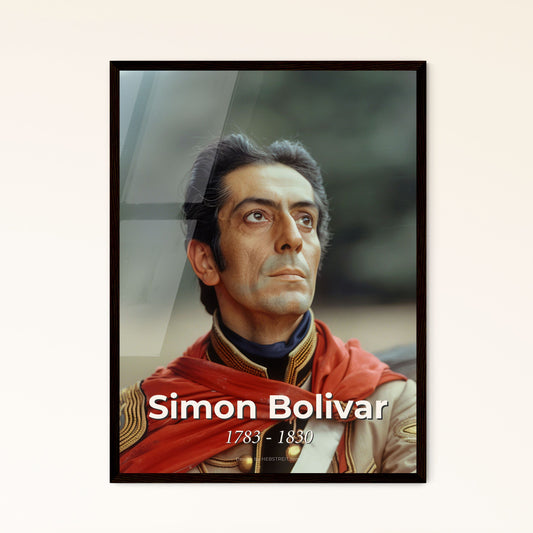 Simon Bolivar: Iconic Portrait of the South American Liberator - Elegant Sepia-Toned Art Print for Timeless Home Décor