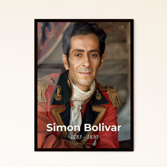 Simon Bolivar: Iconic Portrait of the South American Liberator | Elegant Monochrome Print for Home Decor & Gift Perfection