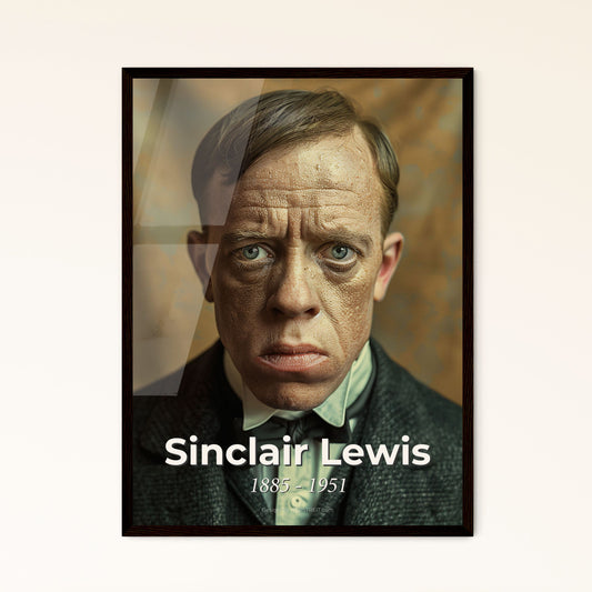 Sinclair Lewis: Iconic Portrait of the Nobel Laureate - Ultra-Realistic Art Print for Home Decor or Gift, Framed & Aluminum Options