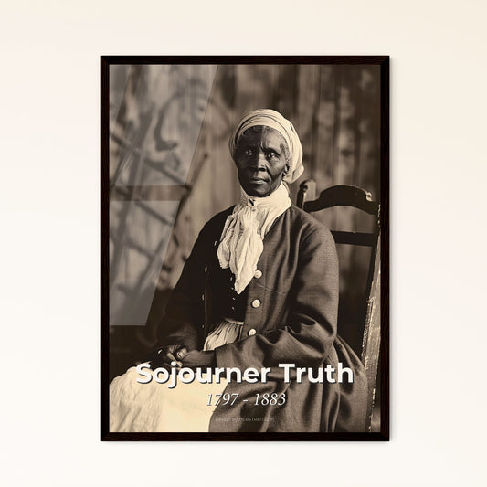 Sojourner Truth: Iconic Abolitionist & Women's Rights Pioneer - Timeless Portrait in Ultra-Realistic Monochrome Art