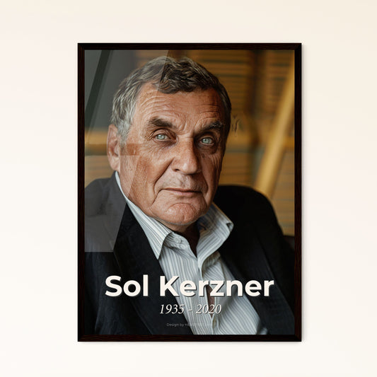 Timeless Tribute: Sol Kerzner 1935-2020 - Iconic South African Hotelier in Ultrarich Monochrome Art for Luxurious Interiors