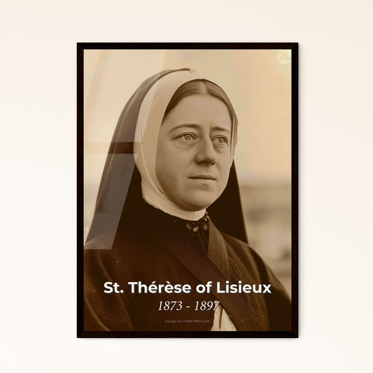 St. Thérèse of Lisieux: Iconic Monochrome Portrait - Evocative Spiritual Essence for Inspired Home Décor & Gifting