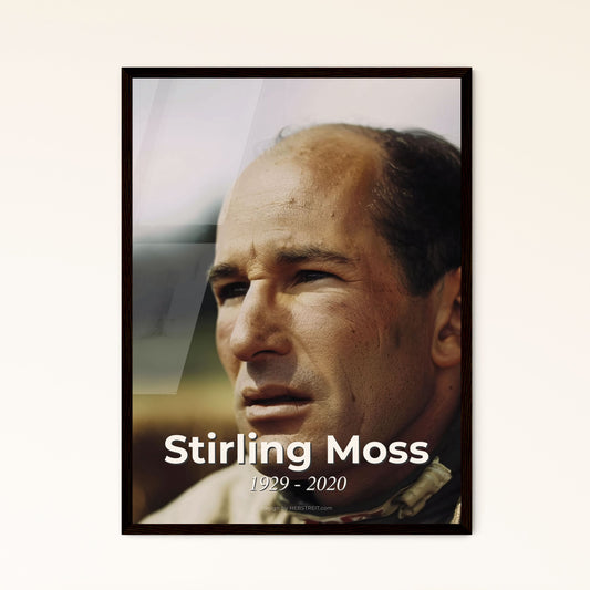 Stirling Moss: The Legendary British Racer - A Timeless Tribute in Monochrome Art for Elite Home Decor & Gifts