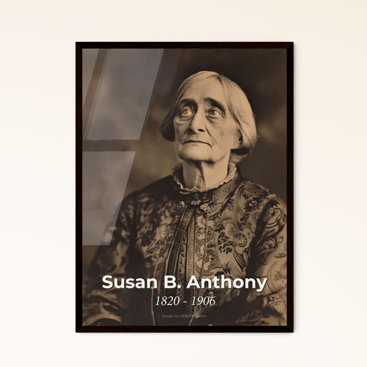 Timeless Tribute: Susan B. Anthony - Pioneering Women's Rights Icon in Stunning Monochrome Art for Home Decor & Gifts