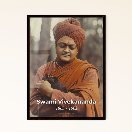 Timeless Icon: Swami Vivekananda - Master of Vedanta & Yoga, Captured in Cinematic Detail for Elegant Home Decor