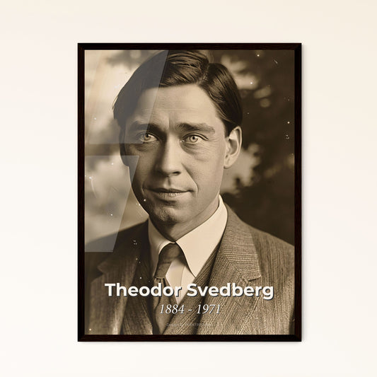 Timeless Portrait of Theodor Svedberg: Nobel Prize-Winning Chemist in Rustic Elegance - Perfect for Home Decor & Gifts