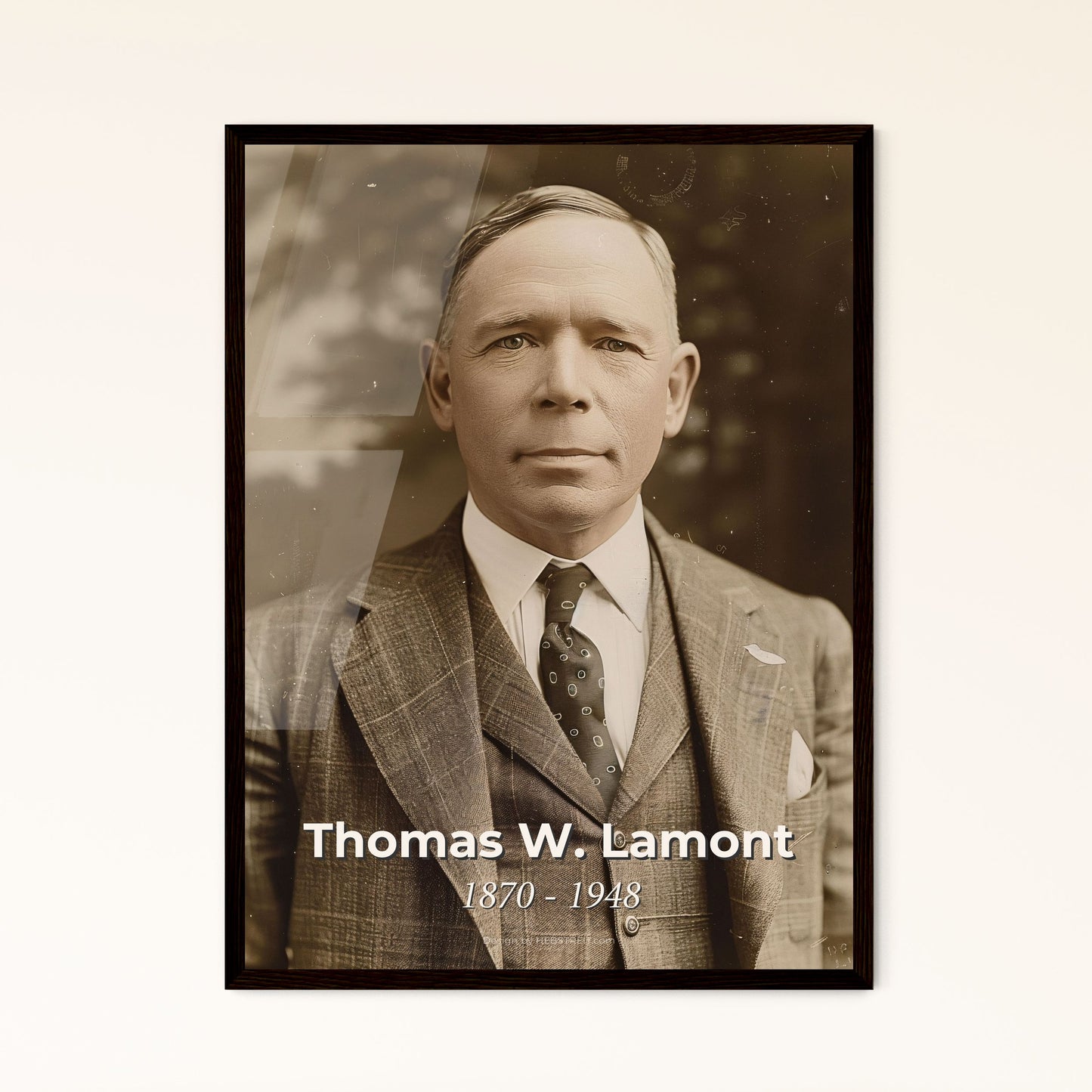Timeless Portrait of Thomas W. Lamont: Iconic Banker & Visionary in International Finance - Stunning Ultrarealistic Art Print