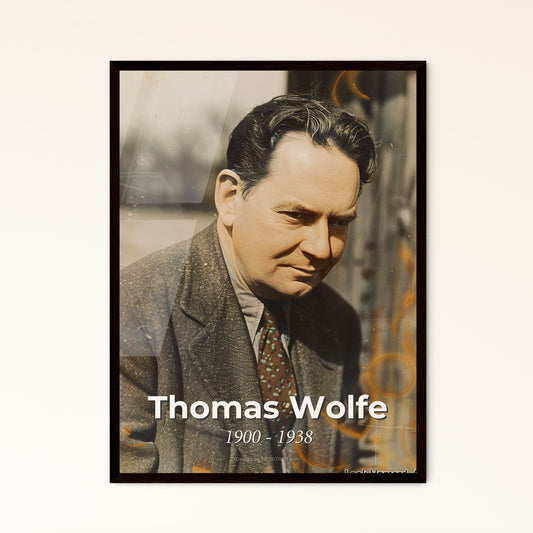 Timeless Thomas Wolfe: Iconic Portrait of the Visionary Novelist in Rustic Elegance - Perfect for Home Decor & Gift Giving
