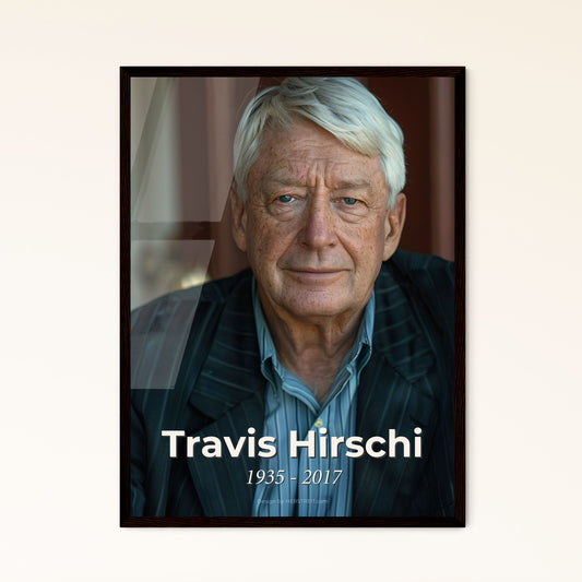 Timeless Tribute: Travis Hirschi, Pioneer of Social Bond Theory, Portrait Print in Elegant Monochrome for Home Décor